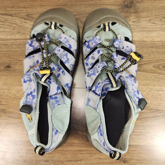 Keen Girls Blue Gray Floral Waterproof Hiking Sandals Size 6y - Picture 4 of 8